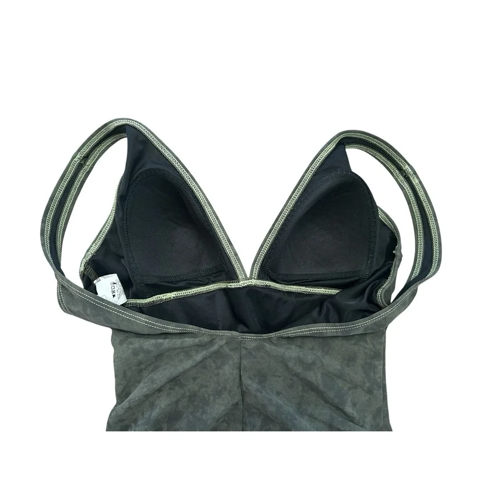 MagicSuit Swimsuit Women's Size 10 Green Faux Suede One Piece‎ Beach Vacation